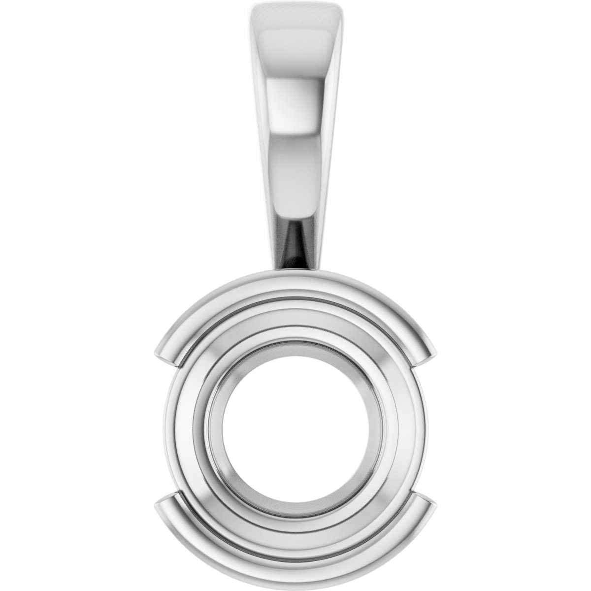 Half Bezel Solitaire Charm/Pendant
