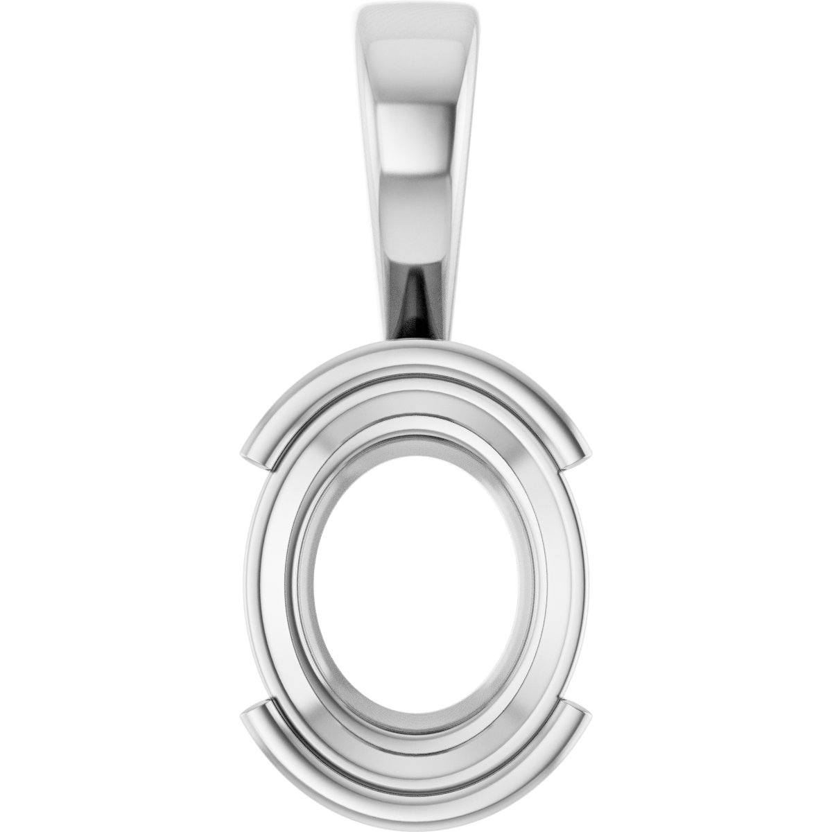 Half Bezel Solitaire Charm/Pendant