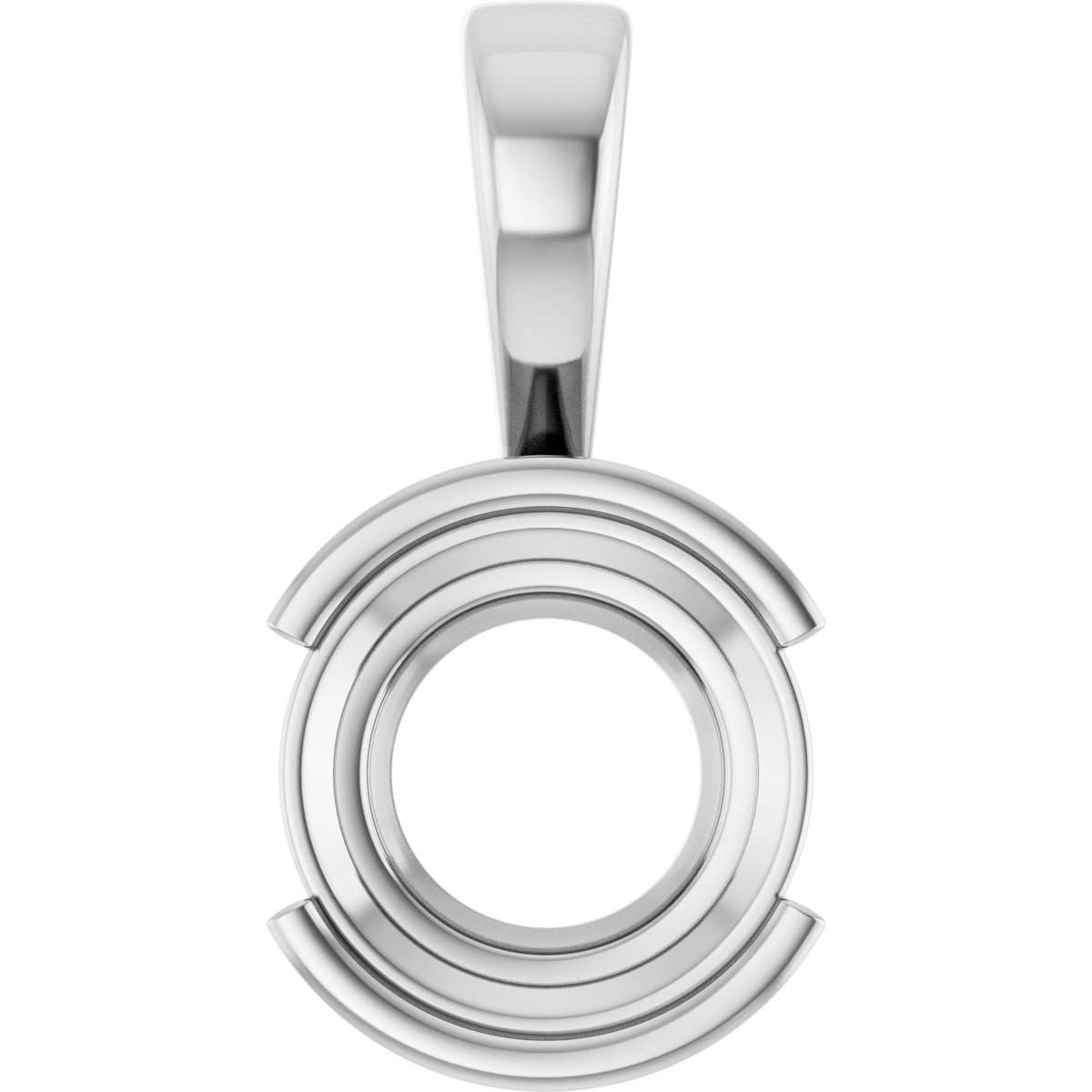 Half Bezel Solitaire Charm/Pendant