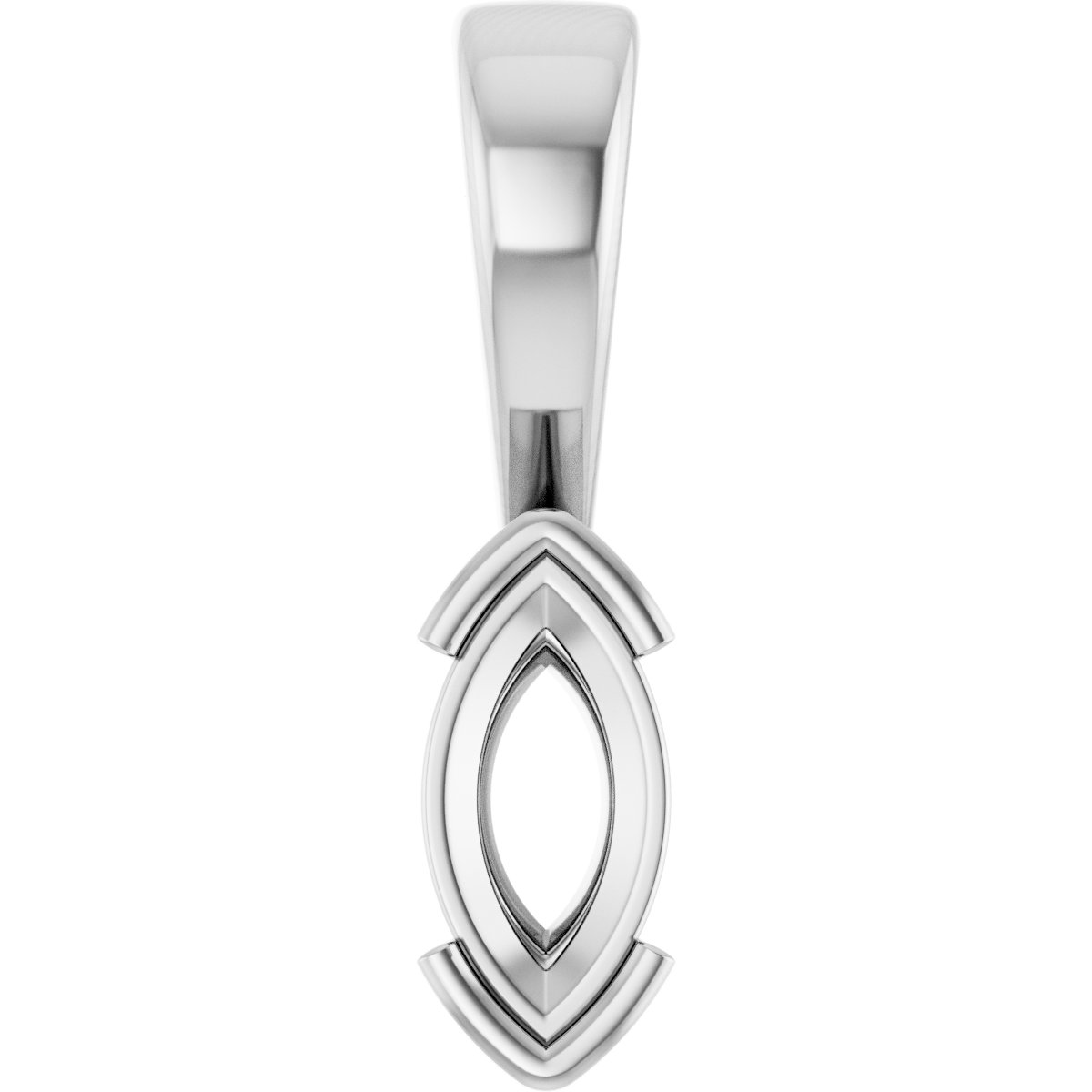 Half Bezel Solitaire Charm/Pendant