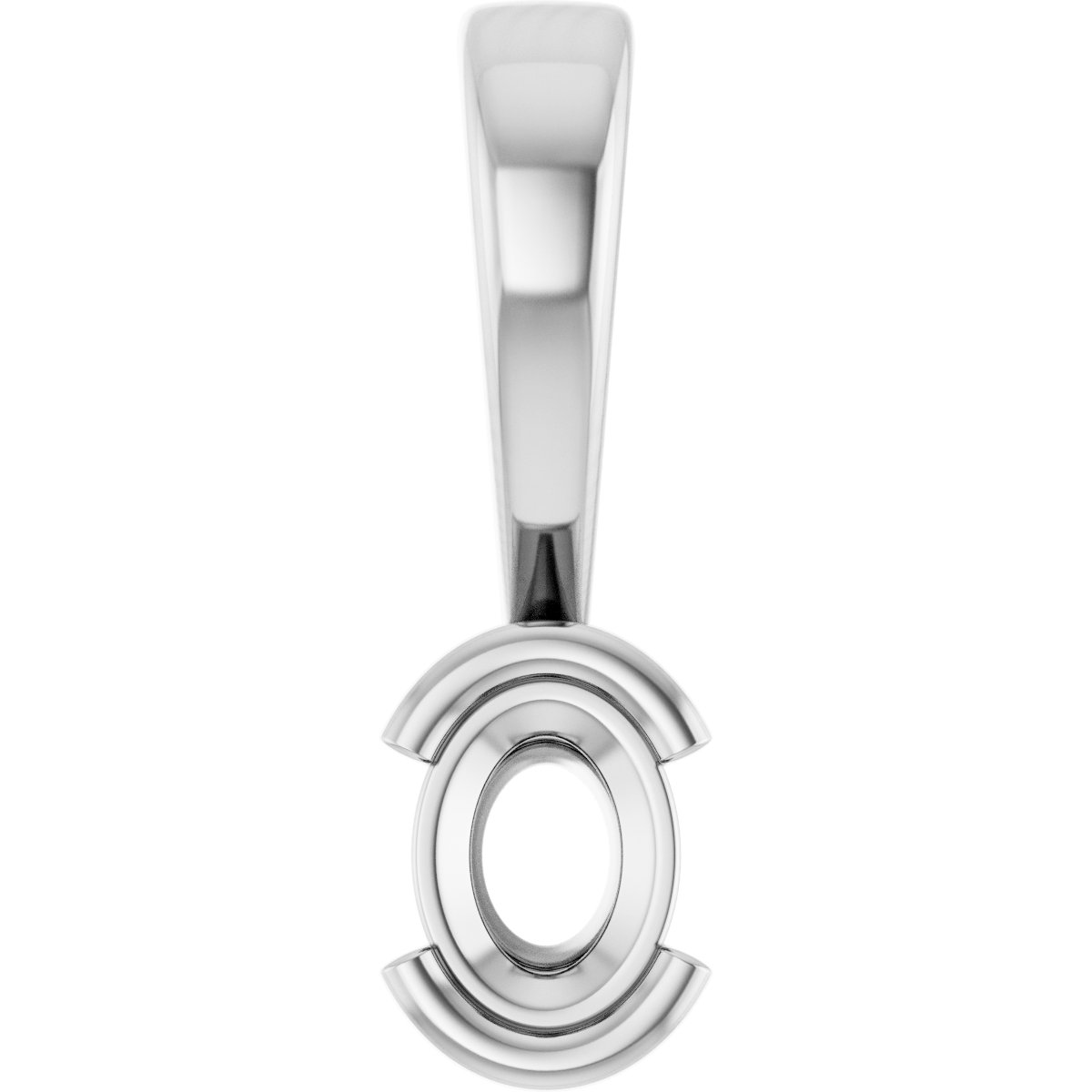 Half Bezel Solitaire Charm/Pendant