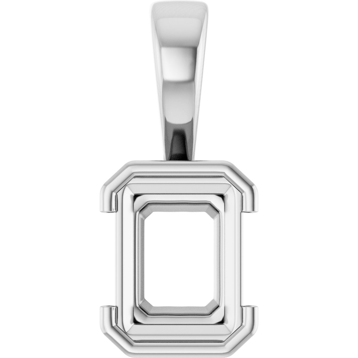 Half Bezel Solitaire Charm/Pendant