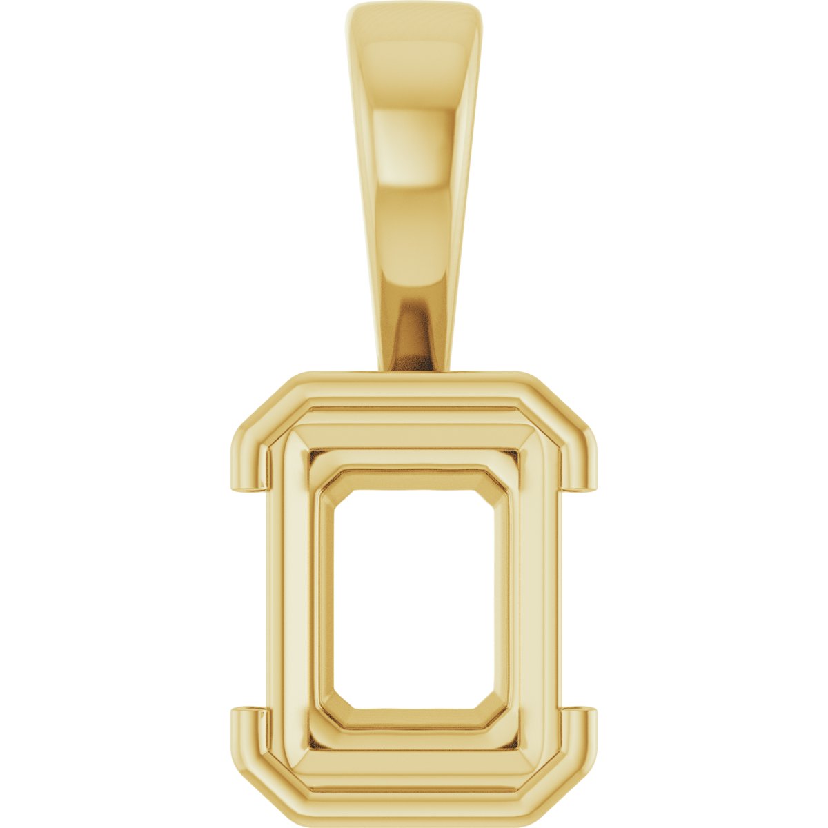Half Bezel Solitaire Charm/Pendant