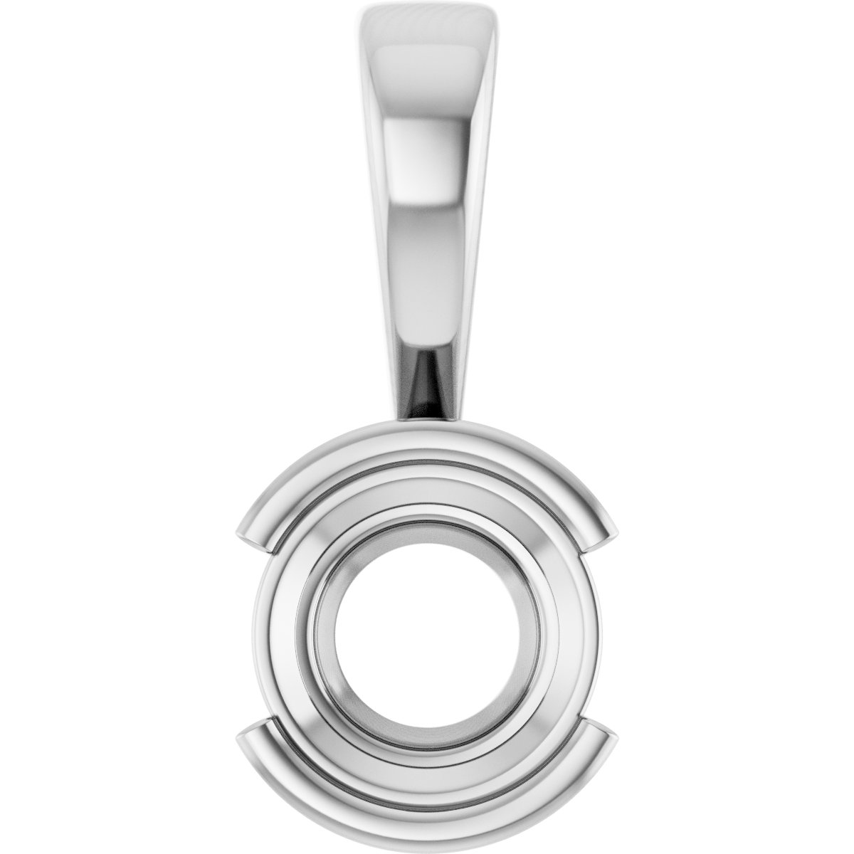 Half Bezel Solitaire Charm/Pendant