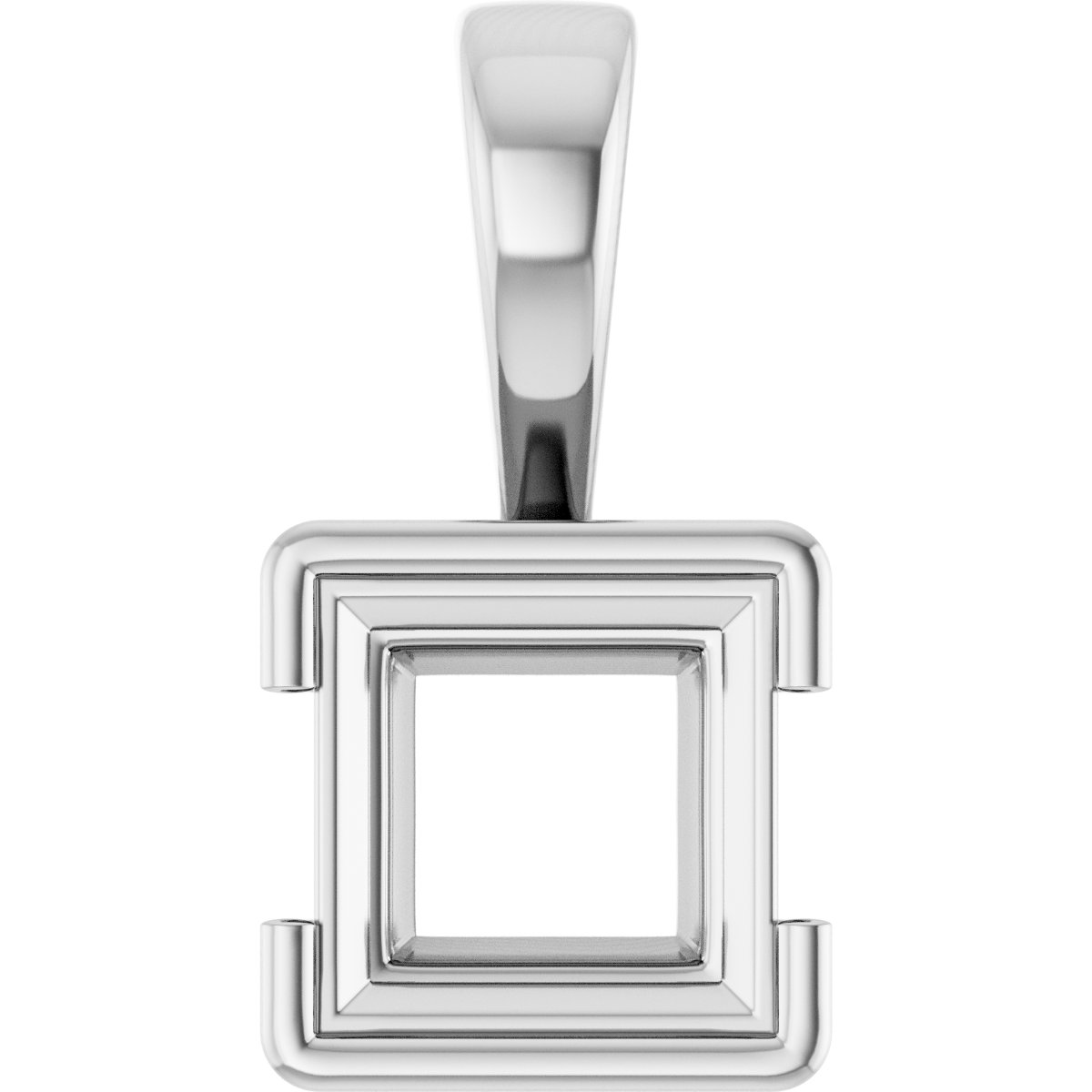 Half Bezel Solitaire Charm/Pendant