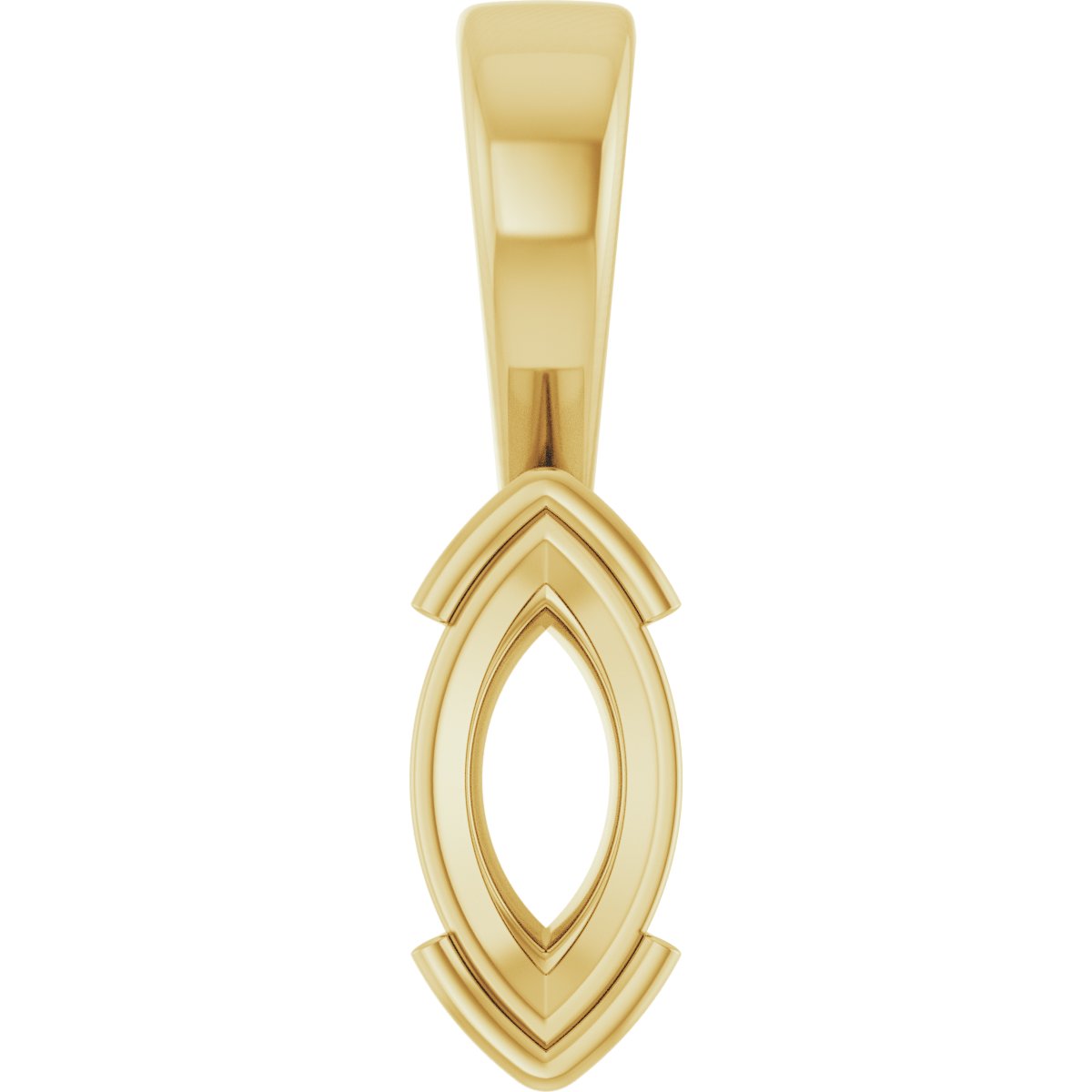 Half Bezel Solitaire Charm/Pendant
