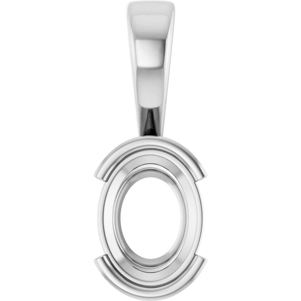 Half Bezel Solitaire Charm/Pendant