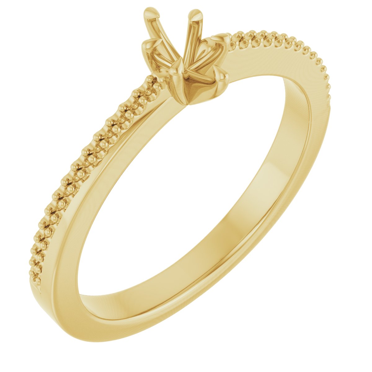 Claw-Prong Accented Engagement Ring