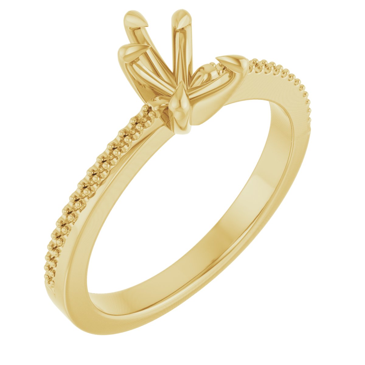 Claw-Prong Accented Engagement Ring
