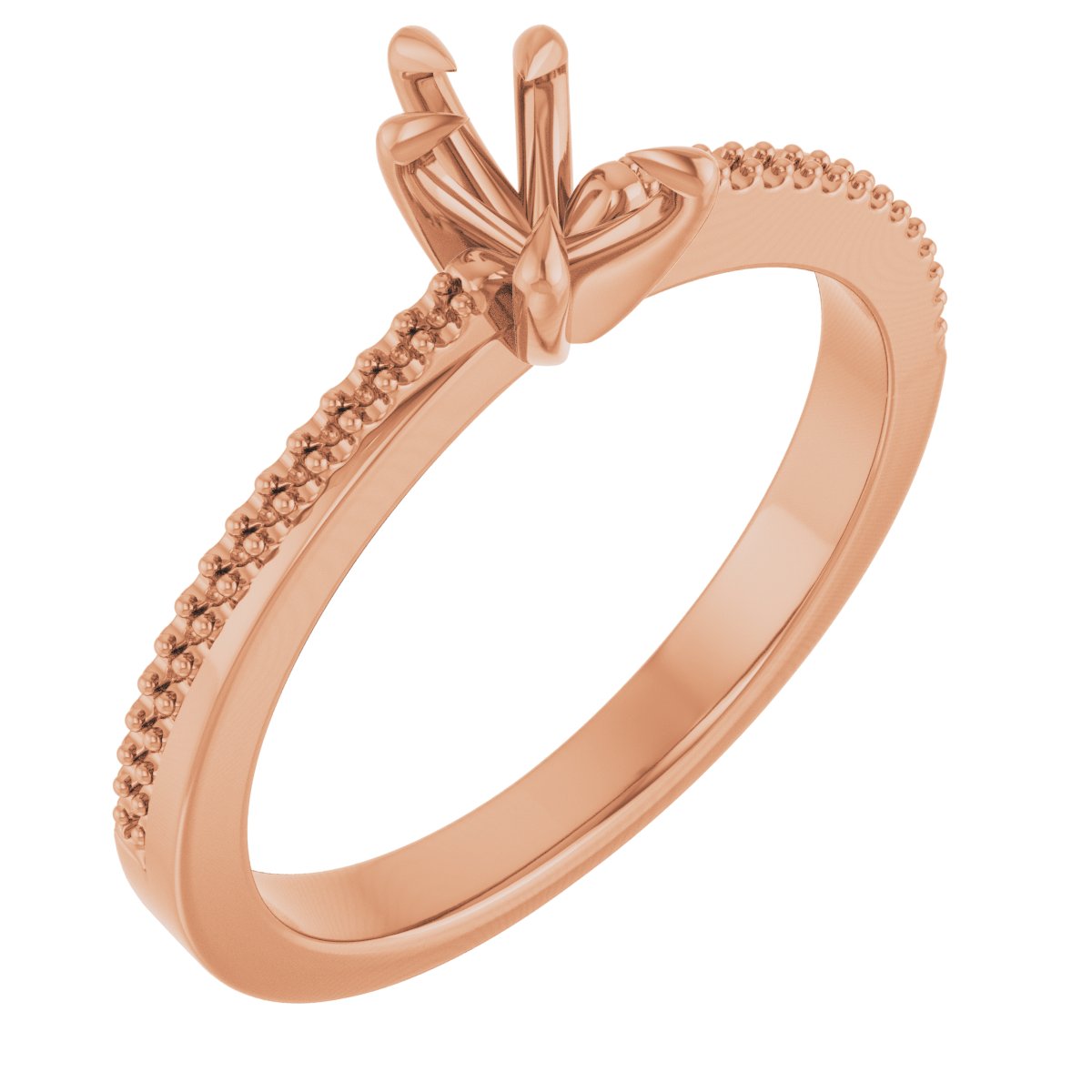 Claw-Prong Accented Engagement Ring