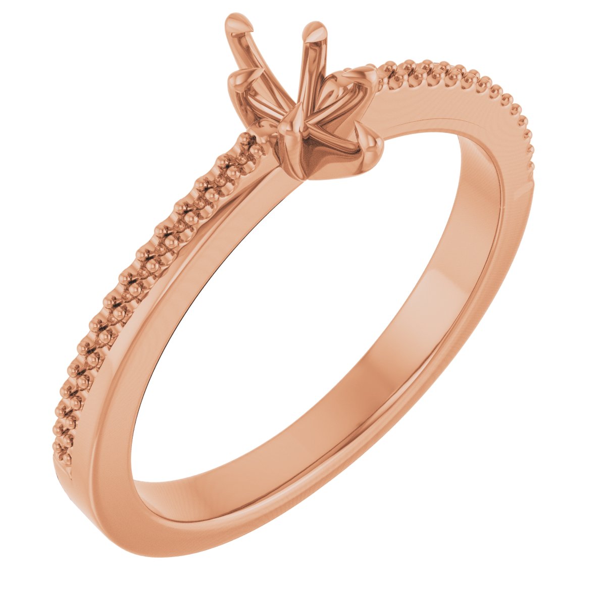 Claw-Prong Accented Engagement Ring