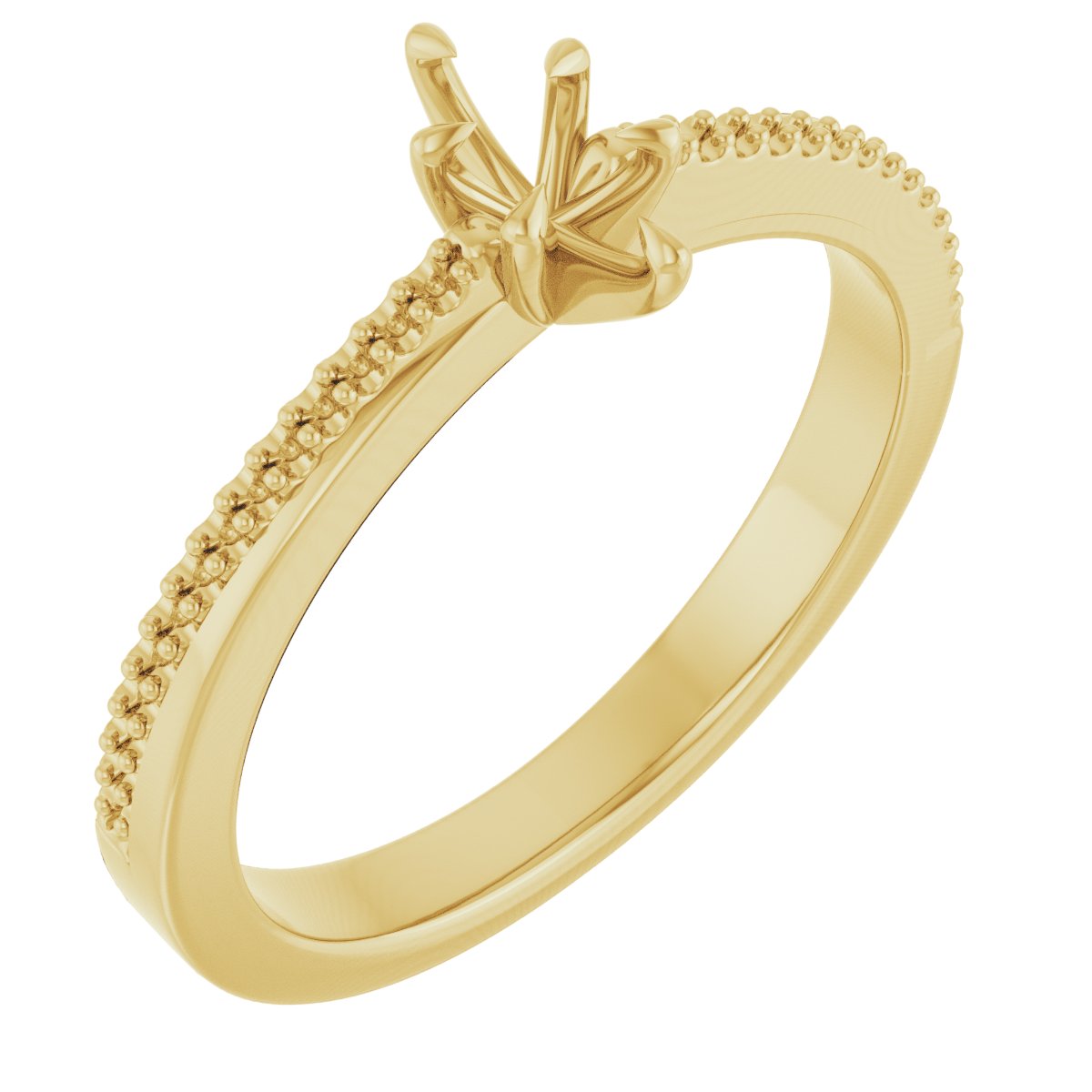 Claw-Prong Accented Engagement Ring