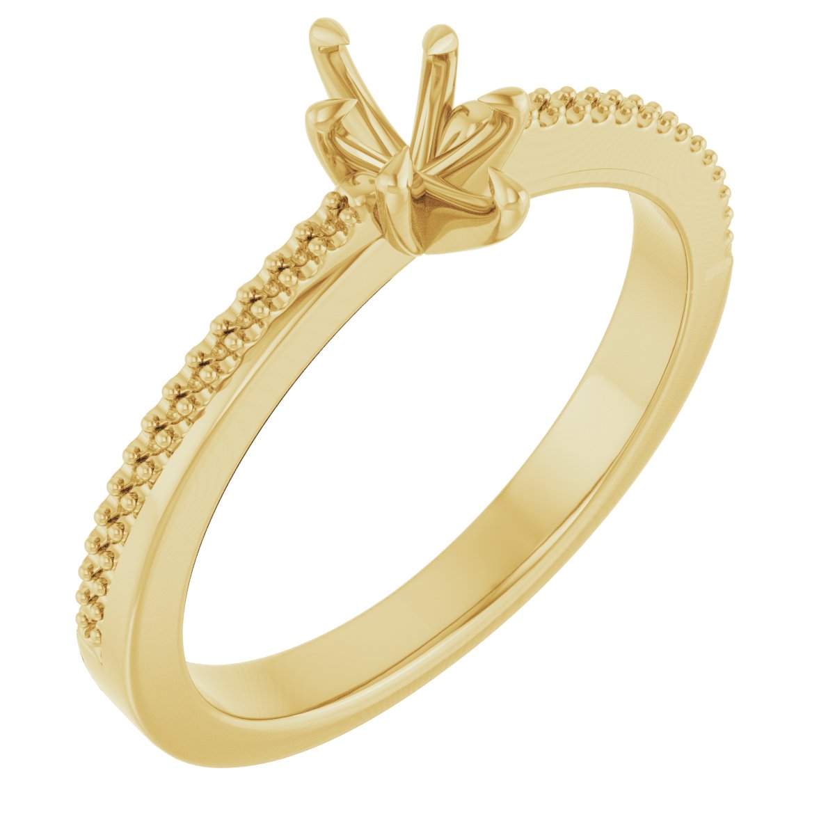 Claw-Prong Accented Engagement Ring