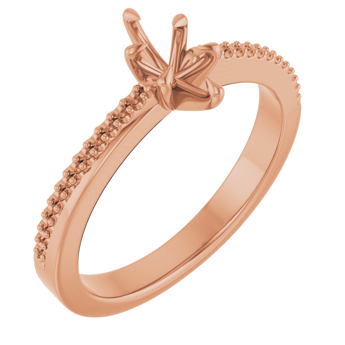 Claw-Prong Accented Engagement Ring