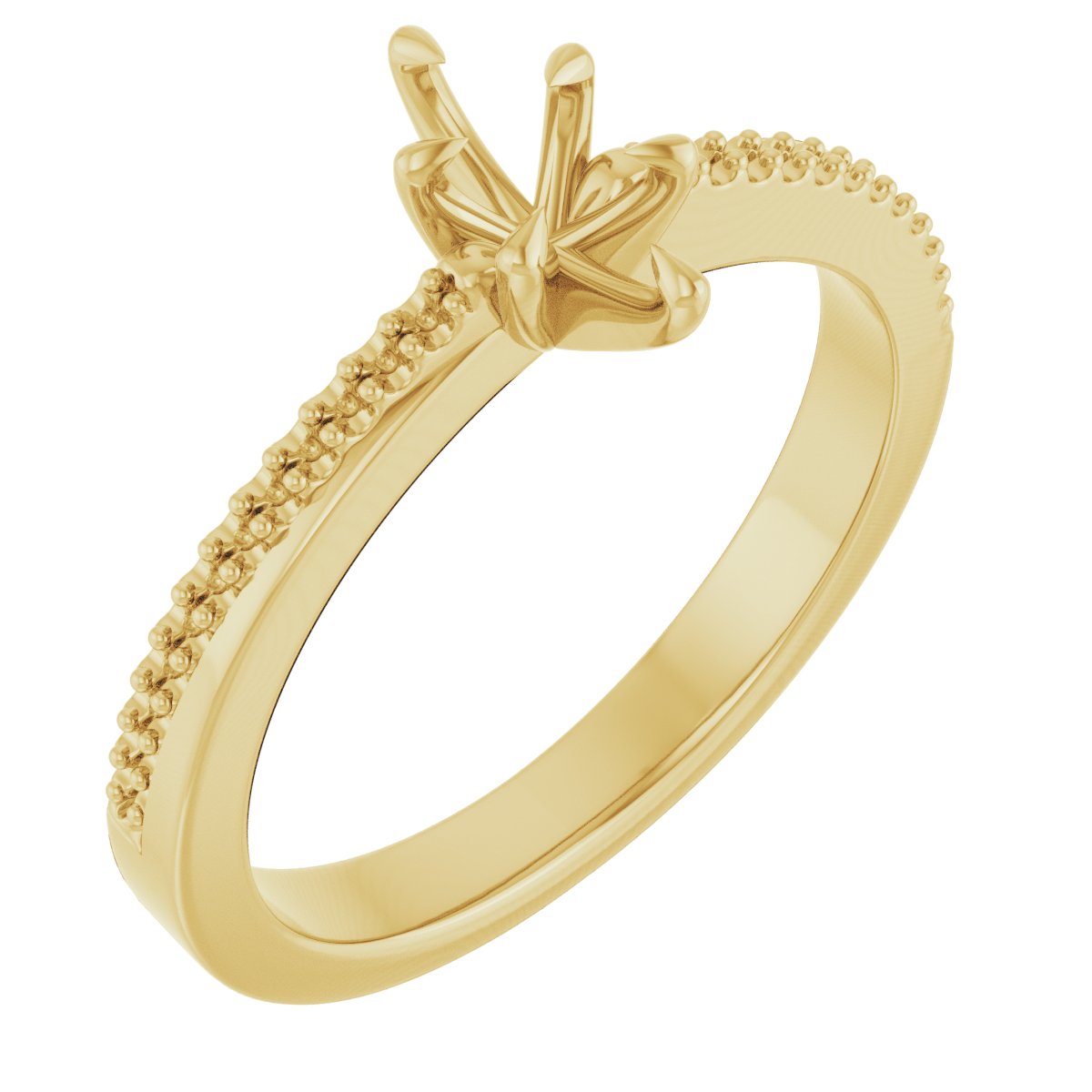Claw-Prong Accented Engagement Ring