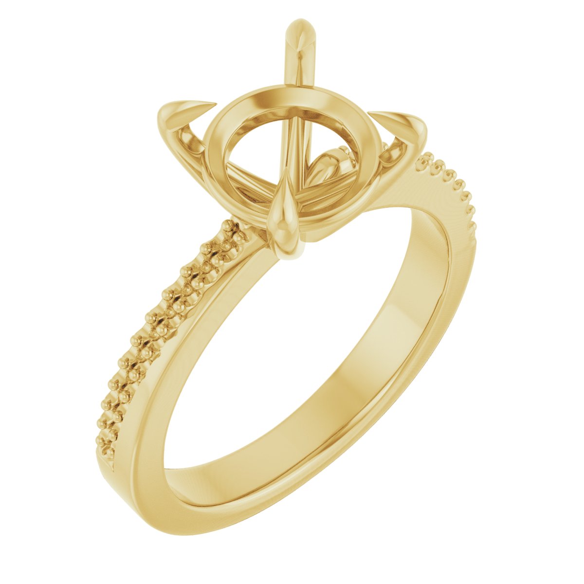 9 mm Round Engagement Ring Mounting — Saleh Jewelers