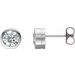 Platinum 1 CTW Natural Diamond Bezel-Set Earrings       