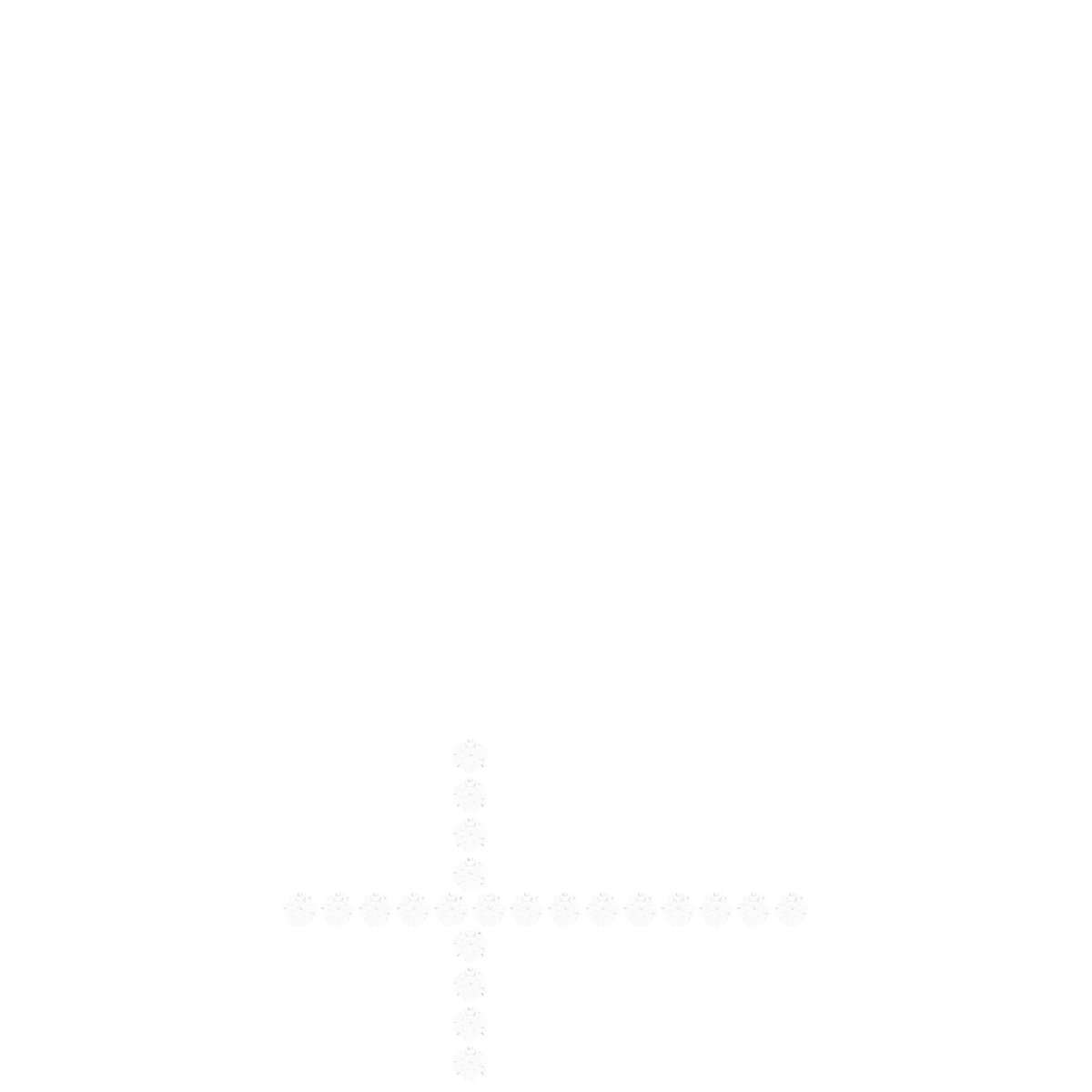 Accented Sideways Cross Necklace