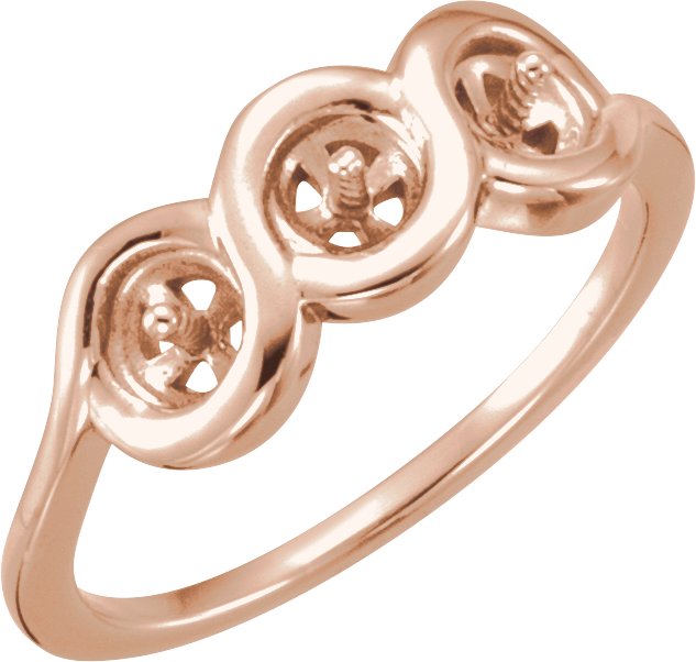 Three-Stone Pearl Ring