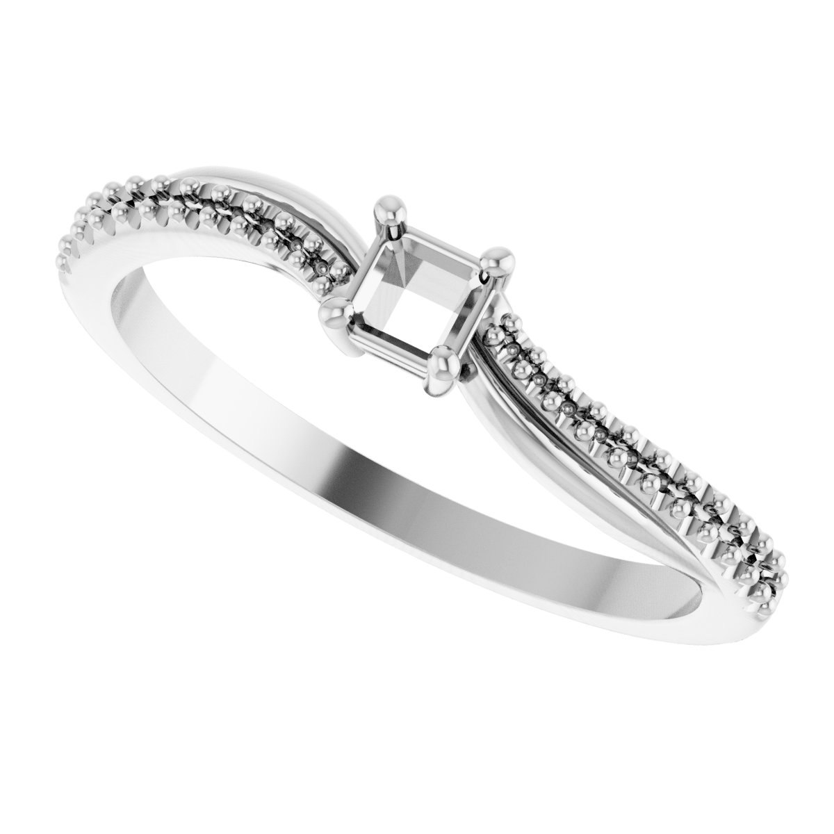 12x8 mm Pear Ring Mounting view 5