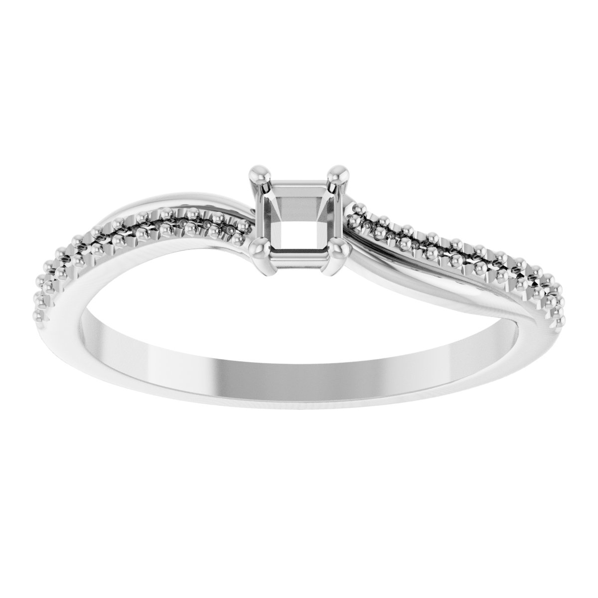 12x8 mm Pear Ring Mounting view 3