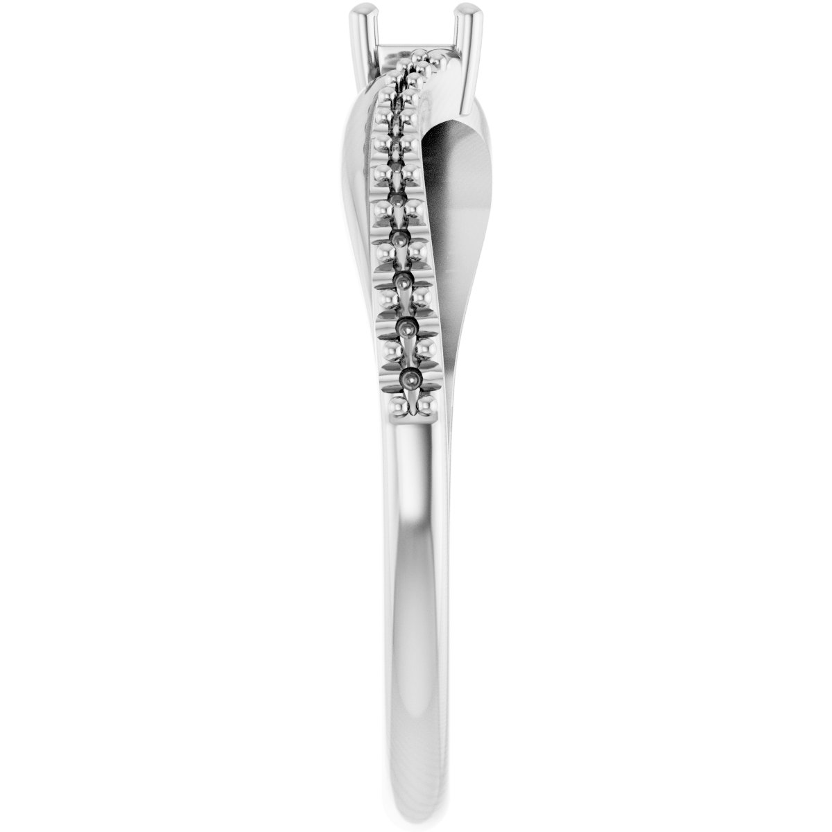 12x8 mm Pear Ring Mounting view 4