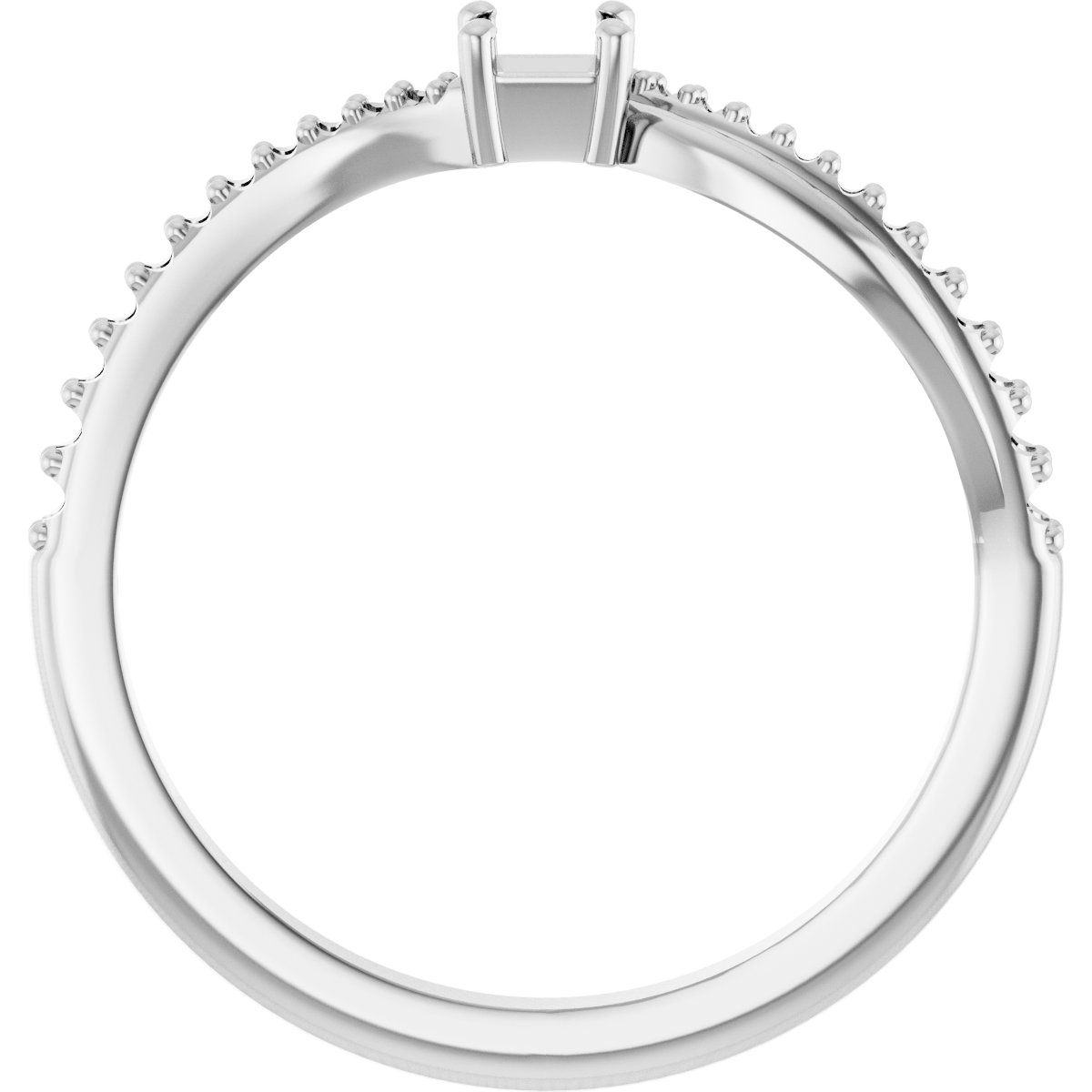 12x8 mm Pear Ring Mounting view 2