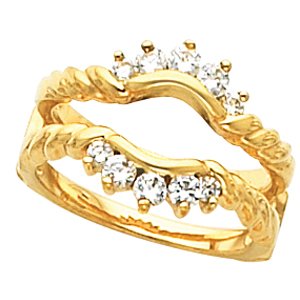 14K Yellow .50 CTW Diamond Ring Guard Ref 285506