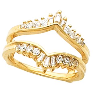 14K Yellow .375 CTW Diamond Ring Guard Ref 217183