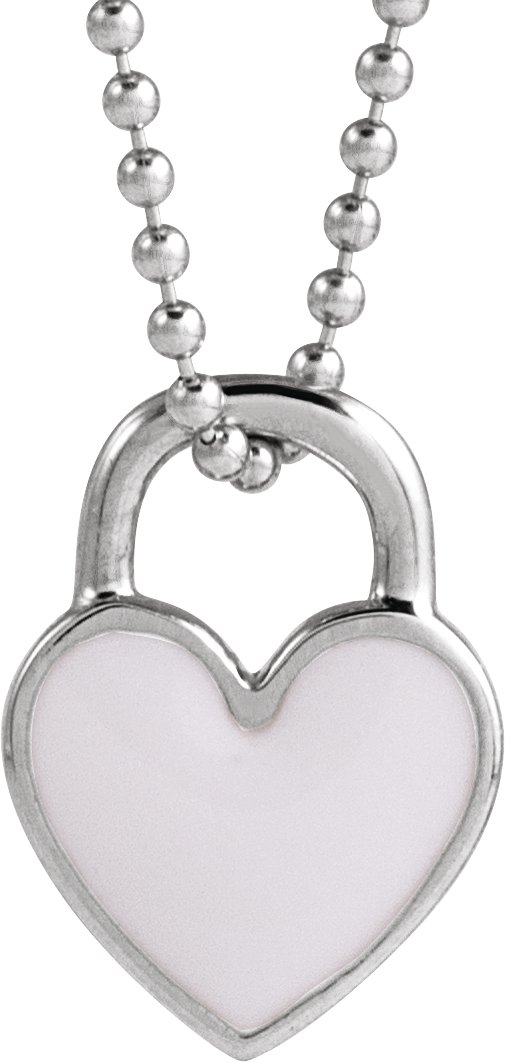 Enamel Heart Necklace or Pendant