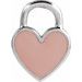 Sterling Silver Pink Enamel Heart Pendant