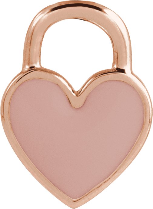 Enamel Heart Necklace or Pendant