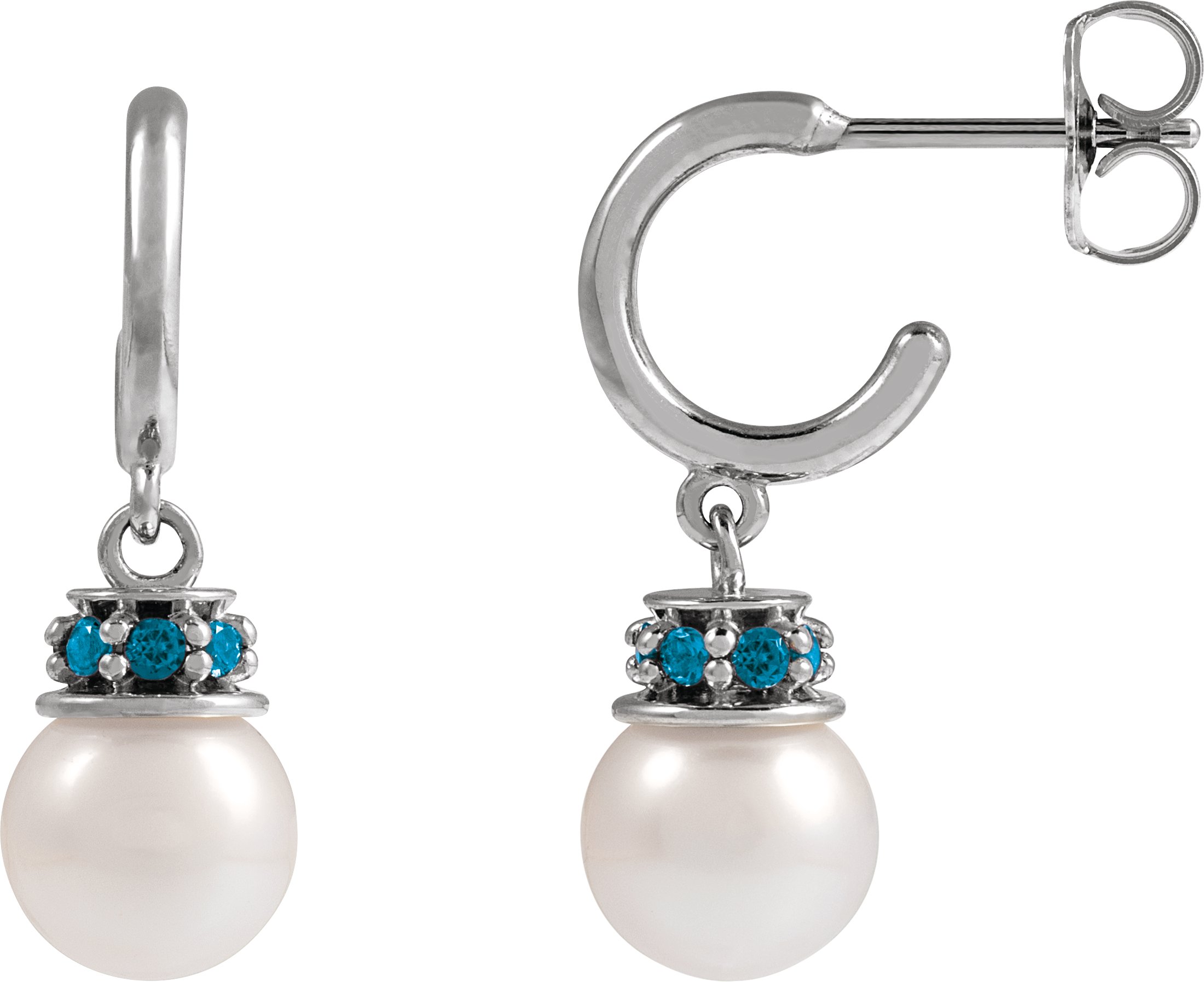 Pearl Hoop Earrings