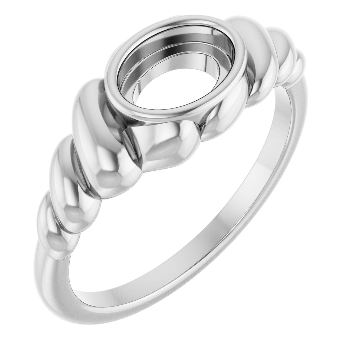 Bezel-Set Puffed Cabochon Ring