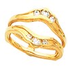 14K Yellow .20 CTW Diamond Accented Ring Guard Ref 217261