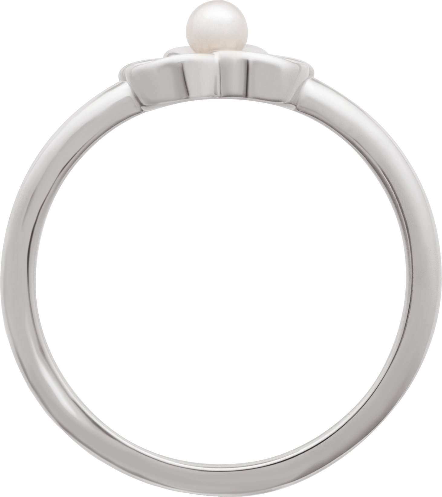 Alternative view of Floral Pearl Ring