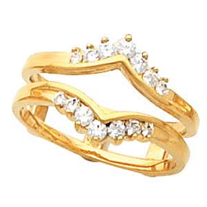 14K Yellow .33 CTW Diamond Ring Guard Ref 174966