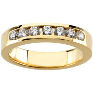 14K Yellow 3/8 CTW Diamond Channel-Set Band