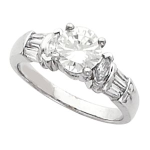 Platinum Diamond .38 CTW Engagement Ring with .14 CTW Band Ref 670509