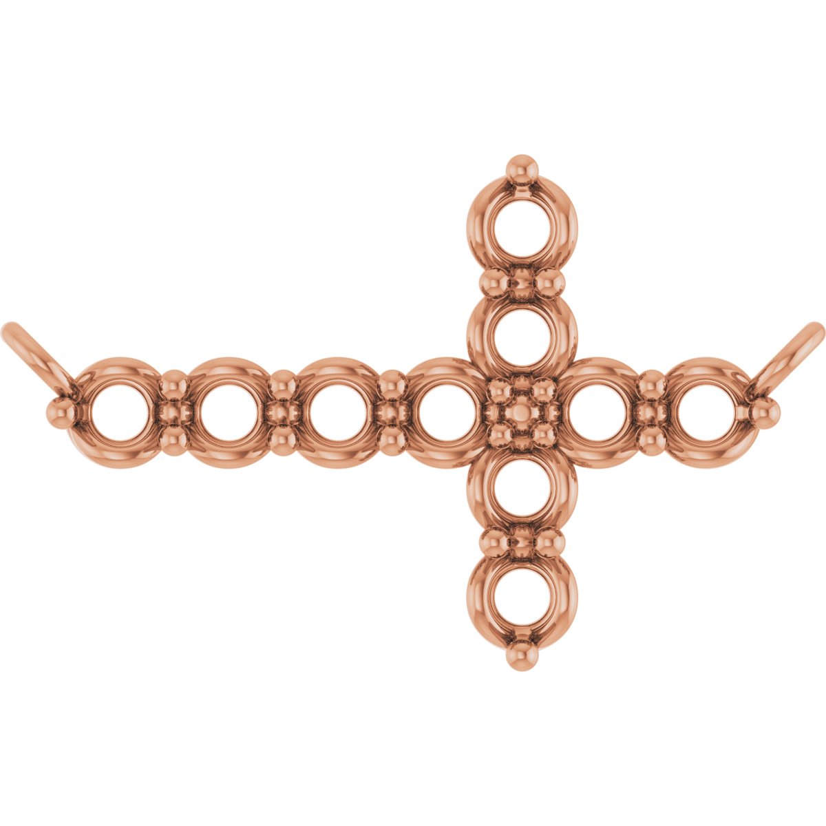 Accented Sideways Cross Necklace or Center