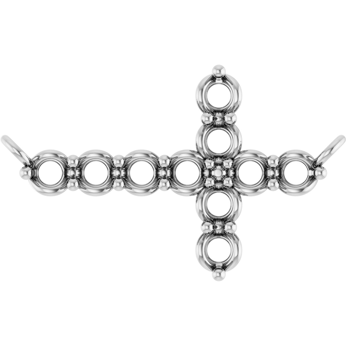 Accented Sideways Cross Necklace or Center