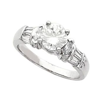 Platinum Diamond .38 CTW Engagement Ring with .14 CTW Band Ref 670509