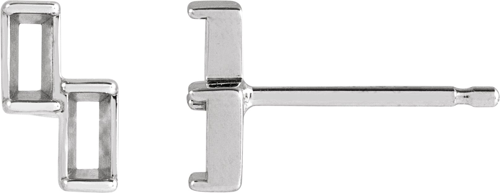 Two-Stone Stud Earrings
