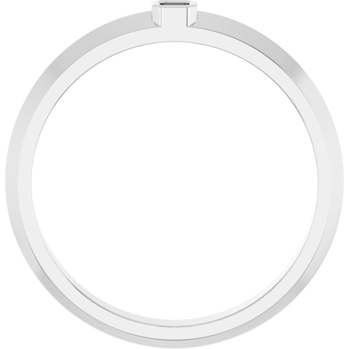 3x3 mm Square Mens Band Mounting view 2