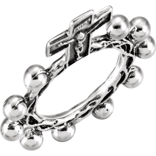Sterling Silver Rosary Ring