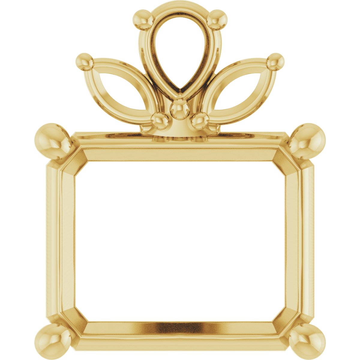11x9 mm Emerald Pendant Mounting — Saleh Jewelers