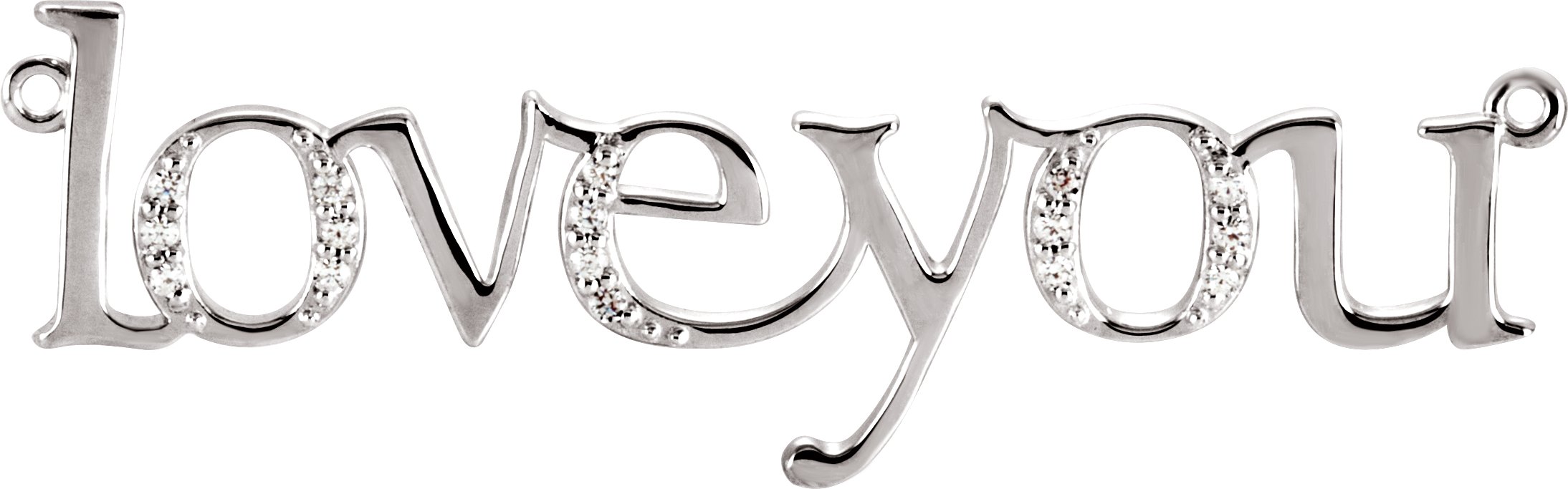 "Love You" Phrase Necklace or Center