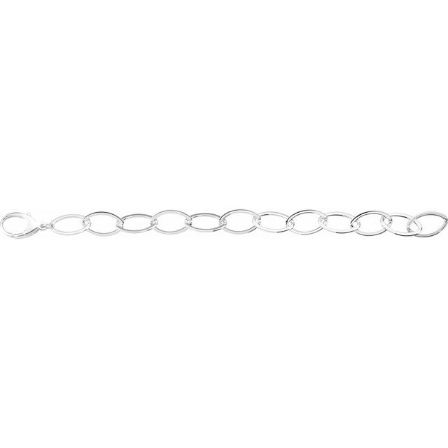 Sterling Silver 11.2 mm Cable 8 Bracelet