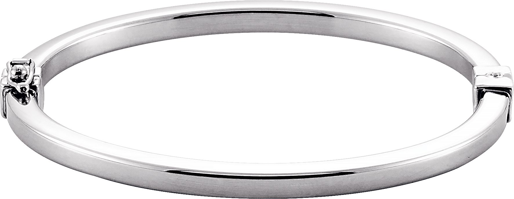 Sterling Silver 4 mm Hinged Bangle 7 Bracelet