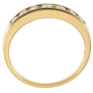 14K Yellow 3/8 CTW Diamond 7 Stone Anniversary Band